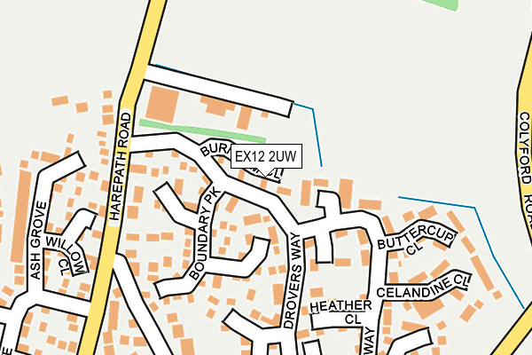 EX12 2UW map - OS OpenMap – Local (Ordnance Survey)