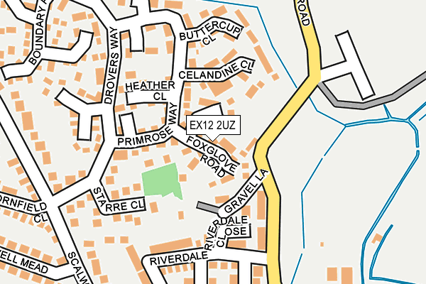 EX12 2UZ map - OS OpenMap – Local (Ordnance Survey)