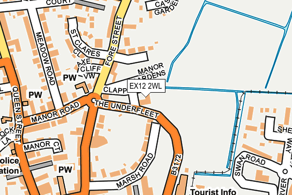 EX12 2WL map - OS OpenMap – Local (Ordnance Survey)