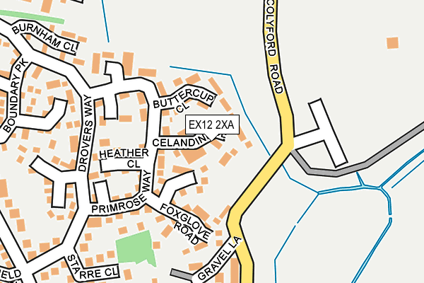 EX12 2XA map - OS OpenMap – Local (Ordnance Survey)