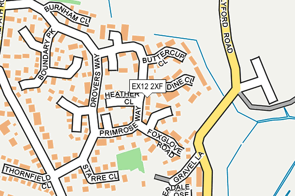 EX12 2XF map - OS OpenMap – Local (Ordnance Survey)