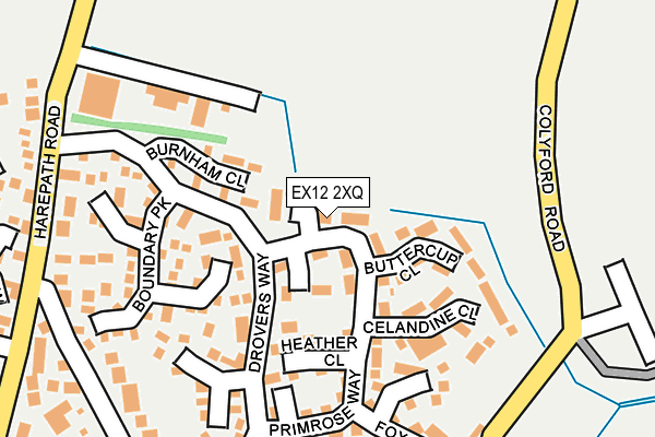 EX12 2XQ map - OS OpenMap – Local (Ordnance Survey)