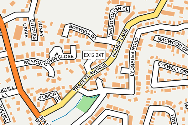 EX12 2XT map - OS OpenMap – Local (Ordnance Survey)