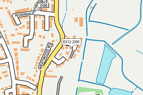 EX12 2XW map - OS OpenMap – Local (Ordnance Survey)