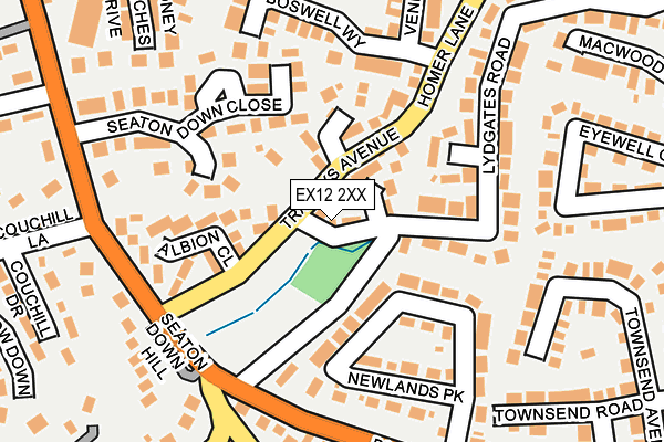 EX12 2XX map - OS OpenMap – Local (Ordnance Survey)