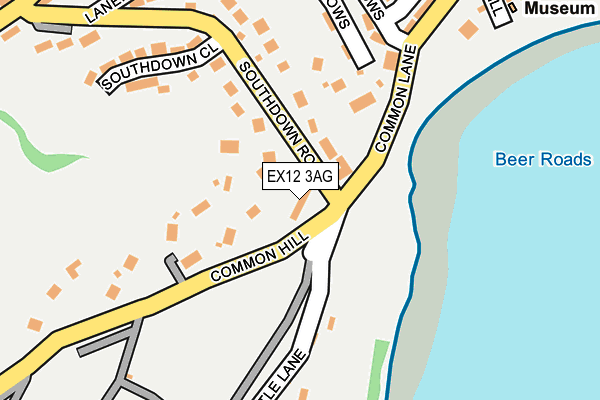 EX12 3AG map - OS OpenMap – Local (Ordnance Survey)