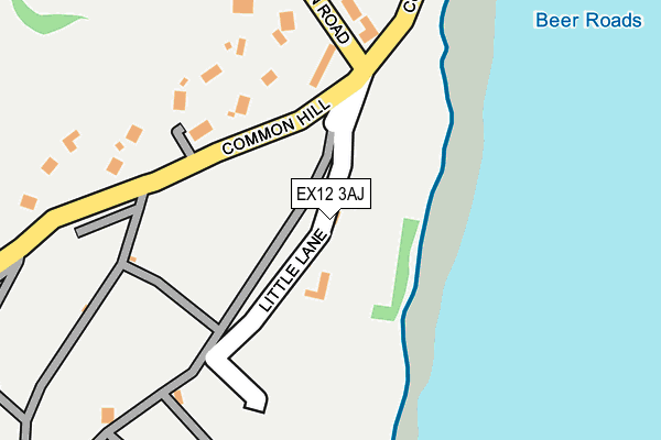 EX12 3AJ map - OS OpenMap – Local (Ordnance Survey)