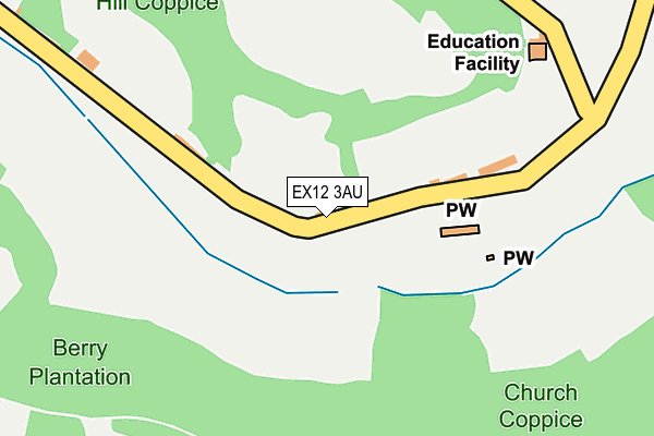 EX12 3AU map - OS OpenMap – Local (Ordnance Survey)