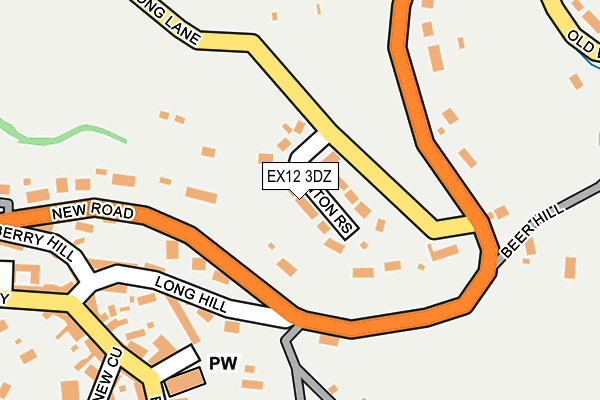 EX12 3DZ map - OS OpenMap – Local (Ordnance Survey)