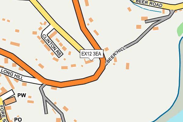 EX12 3EA map - OS OpenMap – Local (Ordnance Survey)
