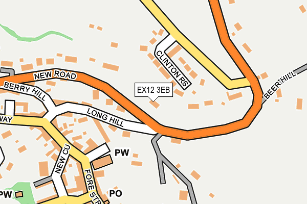 EX12 3EB map - OS OpenMap – Local (Ordnance Survey)