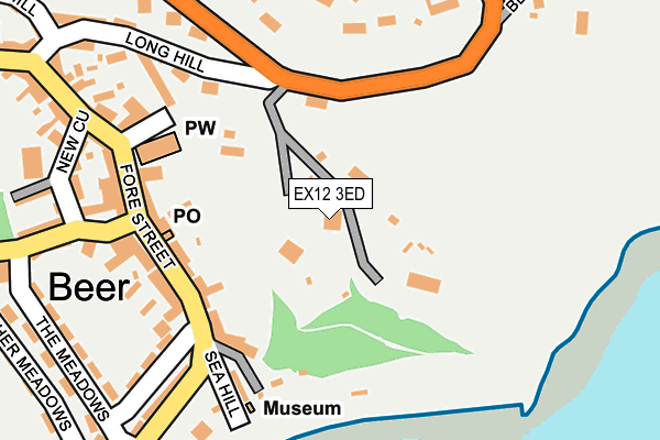 EX12 3ED map - OS OpenMap – Local (Ordnance Survey)