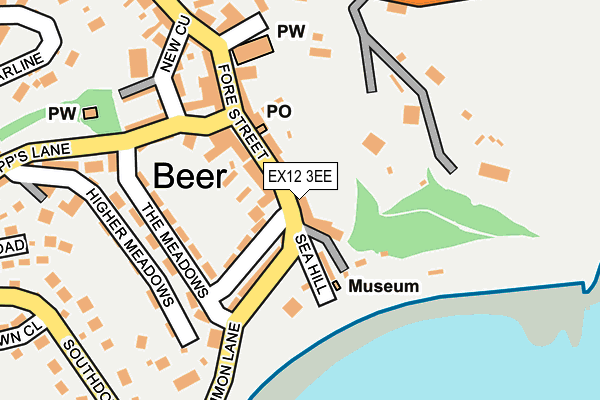 EX12 3EE map - OS OpenMap – Local (Ordnance Survey)