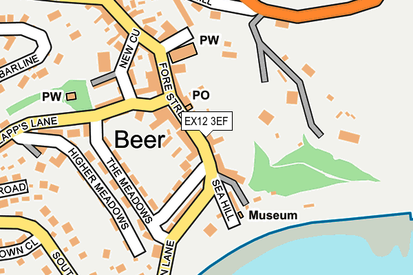 EX12 3EF map - OS OpenMap – Local (Ordnance Survey)