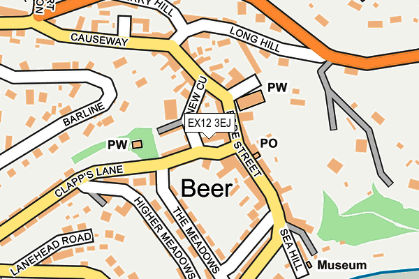 EX12 3EJ map - OS OpenMap – Local (Ordnance Survey)