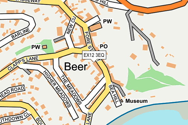EX12 3EQ map - OS OpenMap – Local (Ordnance Survey)