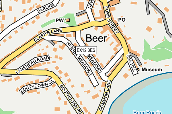 EX12 3ES map - OS OpenMap – Local (Ordnance Survey)