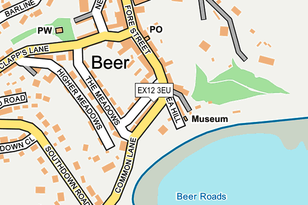 EX12 3EU map - OS OpenMap – Local (Ordnance Survey)