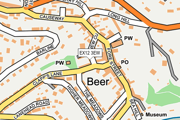 EX12 3EW map - OS OpenMap – Local (Ordnance Survey)