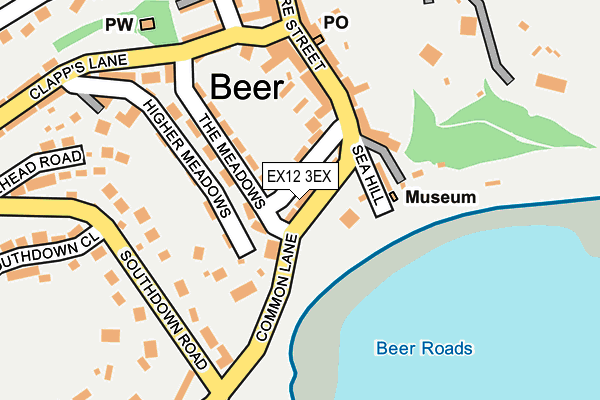 EX12 3EX map - OS OpenMap – Local (Ordnance Survey)