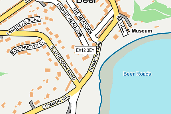 EX12 3EY map - OS OpenMap – Local (Ordnance Survey)