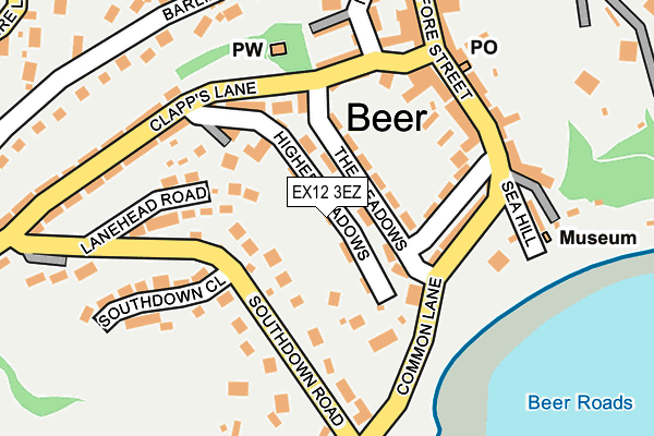 EX12 3EZ map - OS OpenMap – Local (Ordnance Survey)