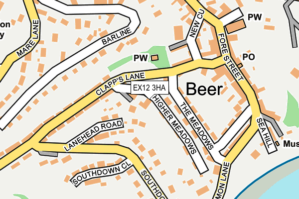 EX12 3HA map - OS OpenMap – Local (Ordnance Survey)