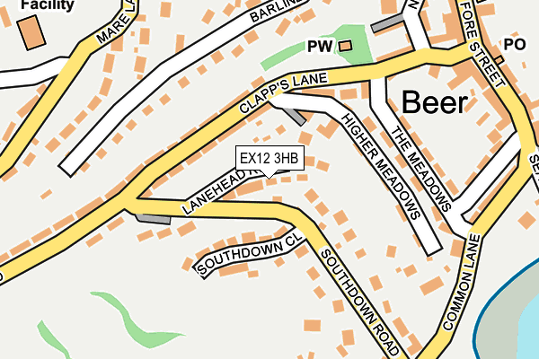EX12 3HB map - OS OpenMap – Local (Ordnance Survey)