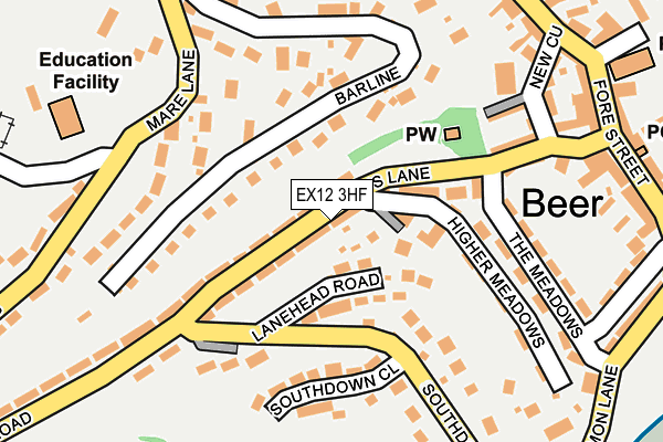 EX12 3HF map - OS OpenMap – Local (Ordnance Survey)
