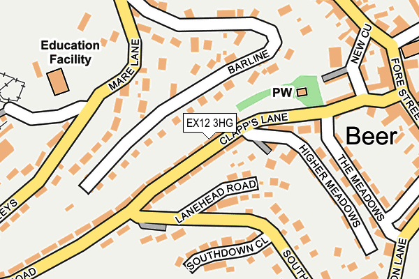 EX12 3HG map - OS OpenMap – Local (Ordnance Survey)