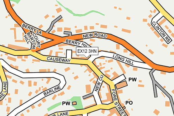 EX12 3HN map - OS OpenMap – Local (Ordnance Survey)
