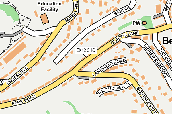 EX12 3HQ map - OS OpenMap – Local (Ordnance Survey)
