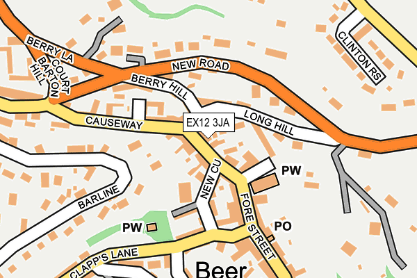 EX12 3JA map - OS OpenMap – Local (Ordnance Survey)
