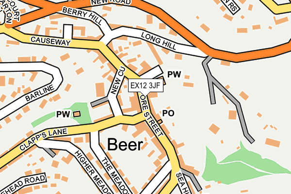 EX12 3JF map - OS OpenMap – Local (Ordnance Survey)