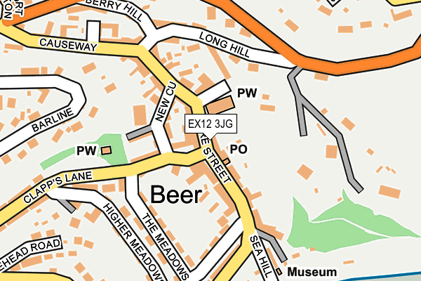 EX12 3JG map - OS OpenMap – Local (Ordnance Survey)
