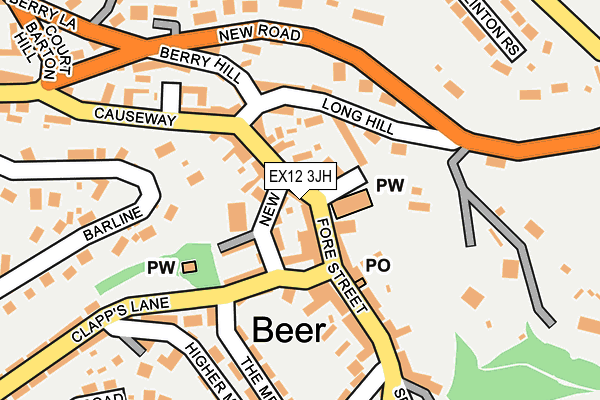 EX12 3JH map - OS OpenMap – Local (Ordnance Survey)