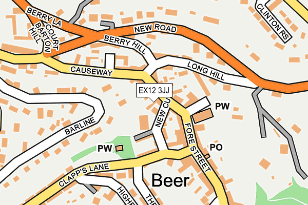 EX12 3JJ map - OS OpenMap – Local (Ordnance Survey)