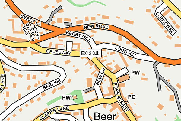 EX12 3JL map - OS OpenMap – Local (Ordnance Survey)