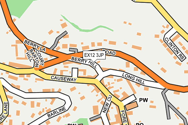 EX12 3JP map - OS OpenMap – Local (Ordnance Survey)