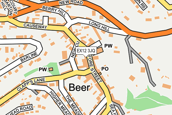 EX12 3JQ map - OS OpenMap – Local (Ordnance Survey)