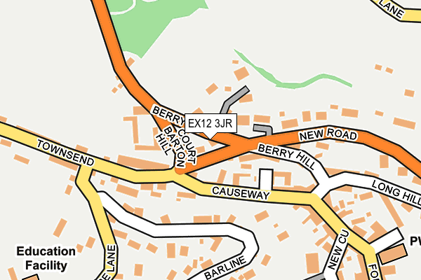 EX12 3JR map - OS OpenMap – Local (Ordnance Survey)