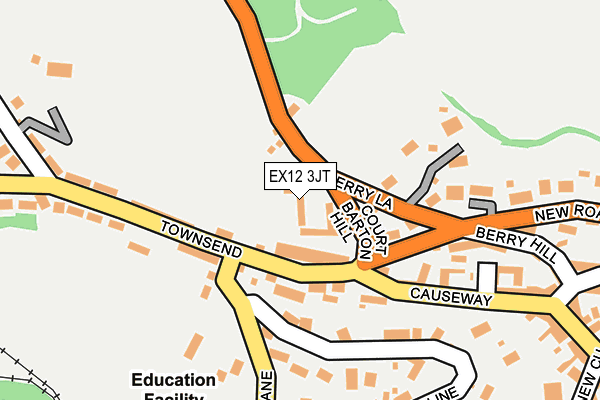 EX12 3JT map - OS OpenMap – Local (Ordnance Survey)