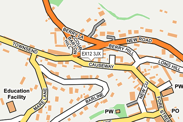 EX12 3JX map - OS OpenMap – Local (Ordnance Survey)