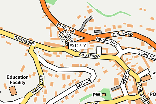 EX12 3JY map - OS OpenMap – Local (Ordnance Survey)