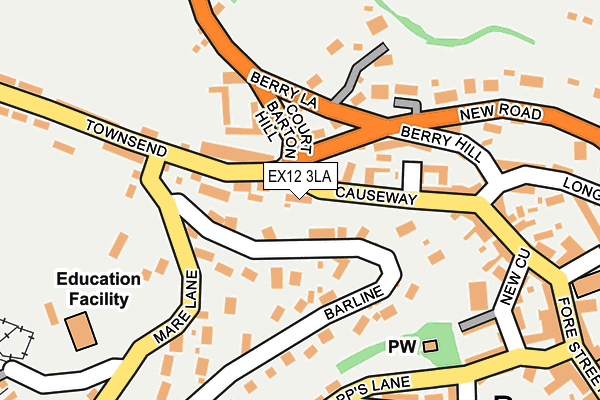 EX12 3LA map - OS OpenMap – Local (Ordnance Survey)