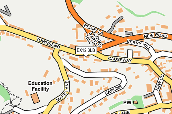 EX12 3LB map - OS OpenMap – Local (Ordnance Survey)