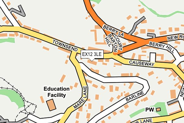 EX12 3LE map - OS OpenMap – Local (Ordnance Survey)