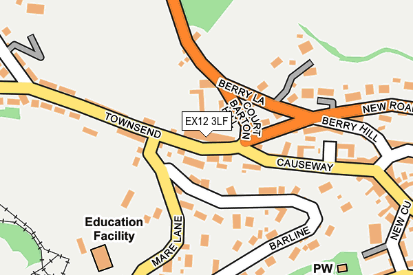 EX12 3LF map - OS OpenMap – Local (Ordnance Survey)