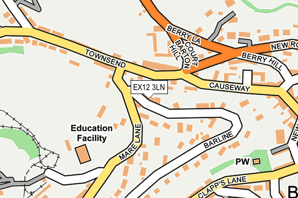 EX12 3LN map - OS OpenMap – Local (Ordnance Survey)