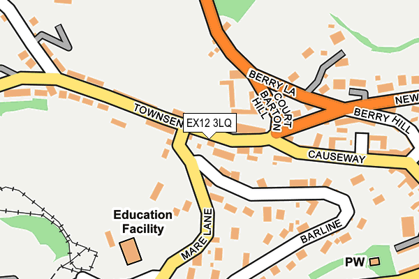 EX12 3LQ map - OS OpenMap – Local (Ordnance Survey)
